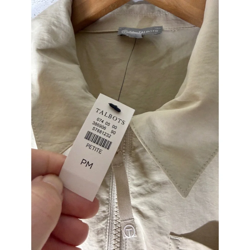NWT t for Talbots lightweight woven stretch bungee dress tan size‎ MP
